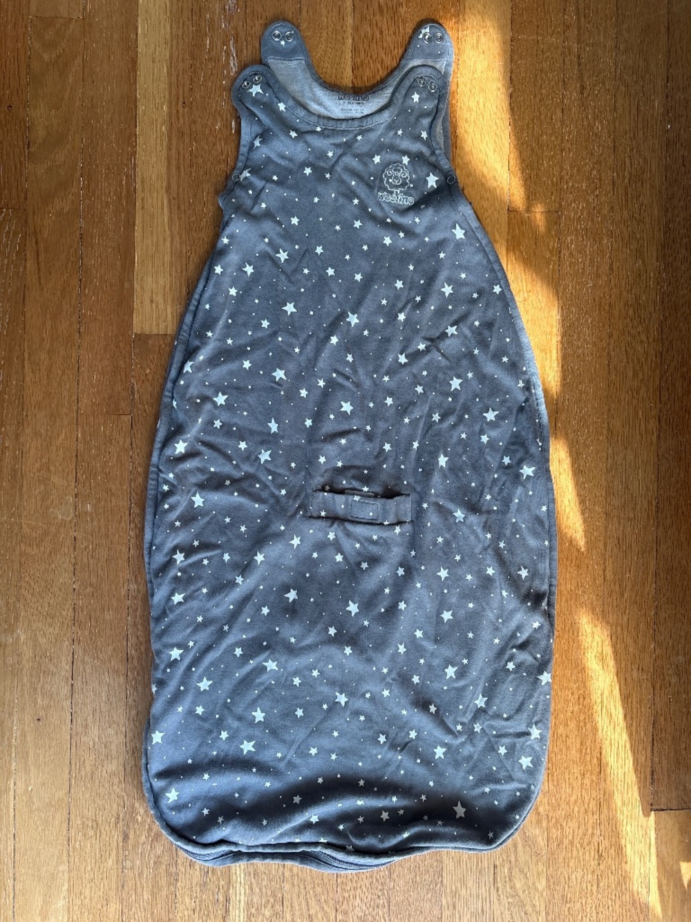Woolino Ultimate Baby Sleep Bag Merino Wool 2-24 Months Gray Star Print 4 Season